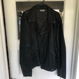 Men’s vintage faux leather jacket